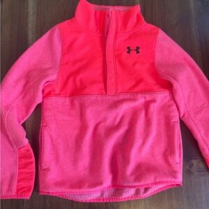 Under Armour Kids Bright Pink Half-Zip Sweatshirt